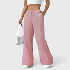 Dominique - Comodi pantaloni larghi con dettagli eleganti