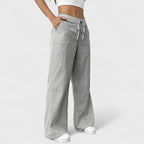 Dominique - Comodi pantaloni larghi con dettagli eleganti