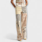 Rhea – Jeans a gamba larga stampate con un tocco vintage