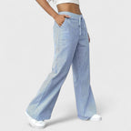 Dominique - Comodi pantaloni larghi con dettagli eleganti