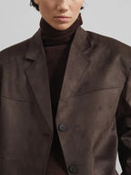 Sofia | Blazer Marrone in Suede Oversize