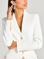 Sofia | Blazer bianco a un bottone
