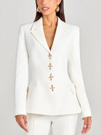Sofia | Blazer bianco a un bottone