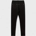 Floriale - Jeans neri in denim a vita alta per donna