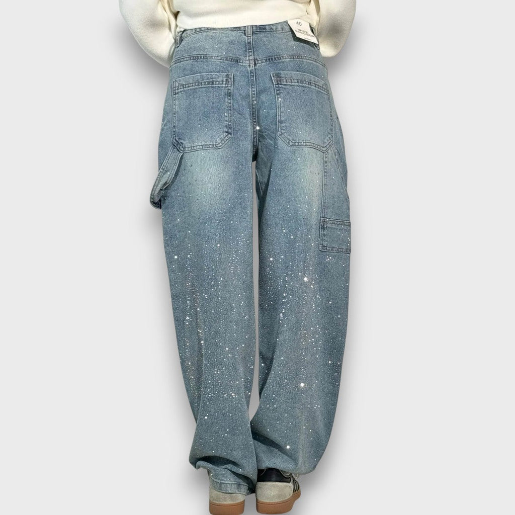 Nolene – Jeans con finitura scintillante e carattere urbano